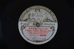 Zaza : Romanza di Milio - Mai più Zazà / (Leoncavallo)