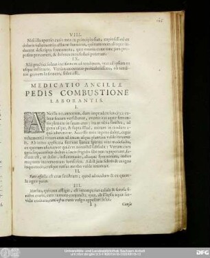 Medicatio Ancillae Pedis Combustione Laborantis.