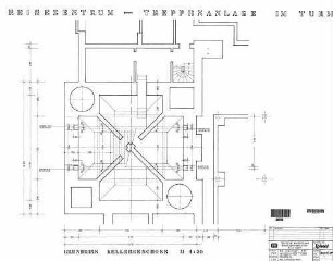 Stuttgart Hbf: Reisezentrum -Treppenanlage Turm Empfangsgeb. Turm