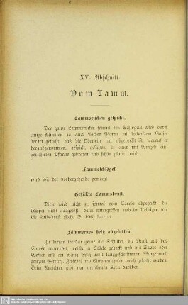 XV. Abschnitt. Vom Lamm