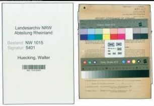 Entnazifizierung Walter Huecking , geb. 28.02.1908 (Geschaeftsinhaber)