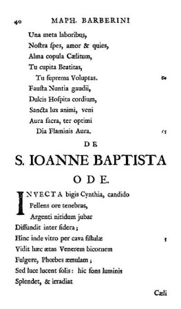 De S. Ioanne Baptista Ode.