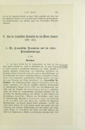IX. Von der französischen Revolution bis zum Wiener Kongreß. 1789-1815