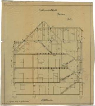 Billing, Hermann; Weinheim, Ehretstr. 9; Haus von Arndt - Schnitt
