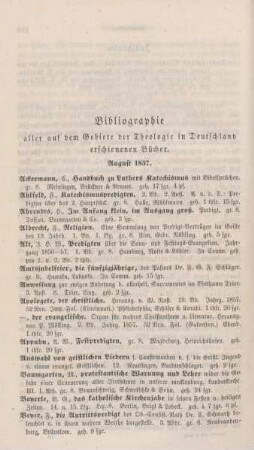 270-276 Bibliographie deutscher theologischer Bücher