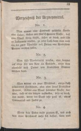 Verzeichniß der Arzneymittel