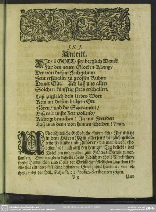 Predigt : Antritt. [Text]. Eingang. Abhandlung. Gebrauch