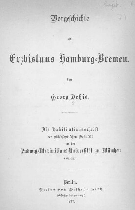 Vorgeschichte des Erzbistums Hamburg-Bremen