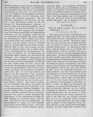 Zimmermann, F.: Ueber den Begriff des Epos. Darmstadt: Leske 1848 (Beschluss von Nr. 255)