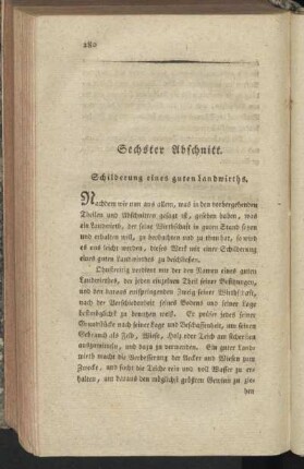 Sechster Abschnitt. Schilderung eines guten Landwirths.