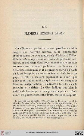 Premiers penseurs grecs