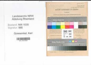 Entnazifizierung Karl Gosewinkel , geb. 18.11.1883 (Grubeninspektor)