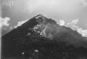Lager der Expedition : Das Lager des Expedition auf dem Grat des Vulkans Mikeno