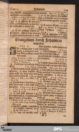 Evangelium durch Johannem beschriben.