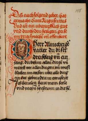 Gebet, dem hl. Augustinus zugeschrieben