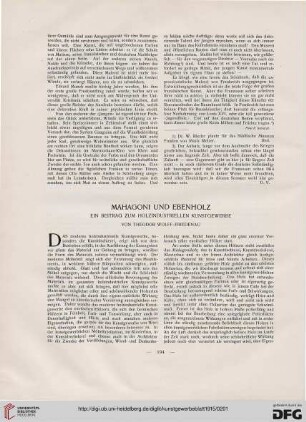 Mahagoni und Ebenholz: ein Beitrag zum holzindustriellen Kunstgewerbe