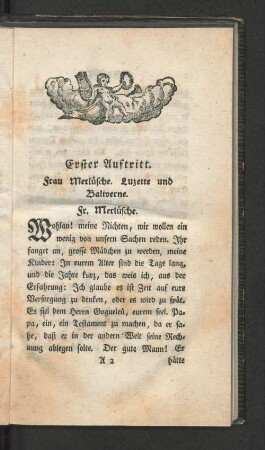 [Erster Auftritt. - Dreyzehender Auftritt.]