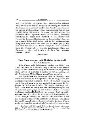 Das Gymnasium als Erziehungsanstalt