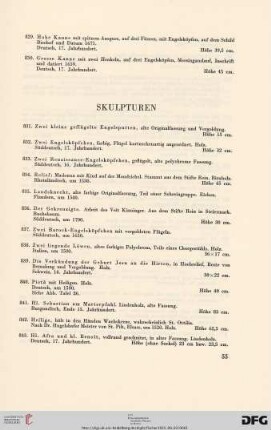 Skulpturen (Nr. 831-890)