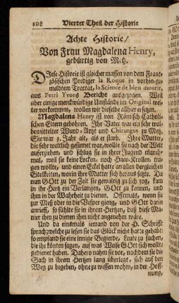 108-118, VIII. 1681. Frau Magdalena Henry, von Weg.