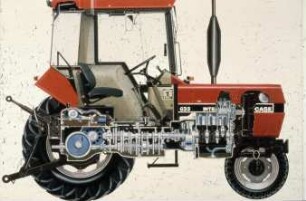 Fotografie: Antriebs- und Anbausystem, Getriebe, Dieselmotor, Fahrantrieb, Traktor
