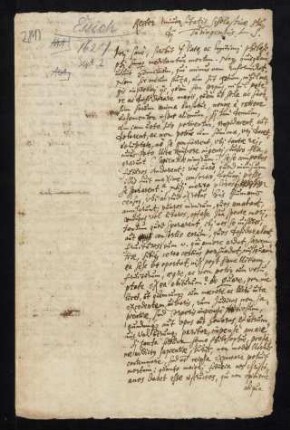 Todesanzeige des Universitätssyndikus Johannes Konrad Essich, 1627.
