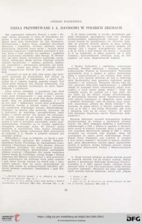Dzieła przypisywane J. L. Davidowi w polskich zbiorach
