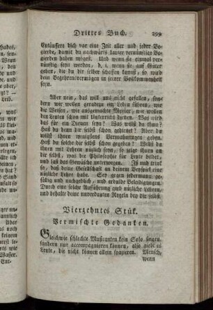 Vierzehntes Stük. Vermischte Gedanken
