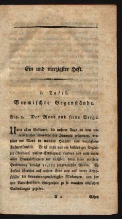 Ein und vierzigster Heft.
