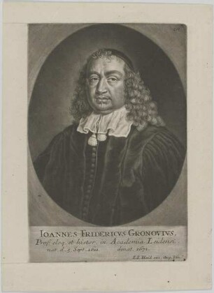 Bildnis des Ioannes Fridericus Gronovius