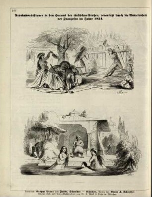 "Revolutions-Scenen in den Harems der türkischen Großen, veranlaßt durch die Anwesenheit der Franzosen im Jahre 1854"