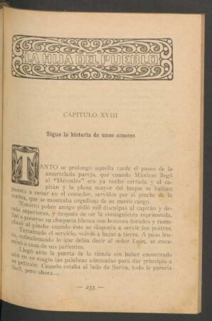 Capítulo XVIII - Sigue la historia de unos amores