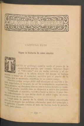 Capítulo XVIII - Sigue la historia de unos amores