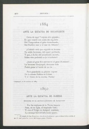 1884 : Ante la estatua de Rocafuerte