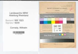 Entnazifizierung Wilhelm Conrady , geb. 23.01.1900 (Schlosser)