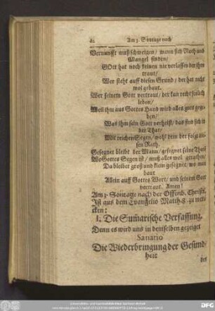 Am 3. Sontage nach der Offenb. Christi.