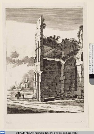 Italienische Landschaft mit Ruine