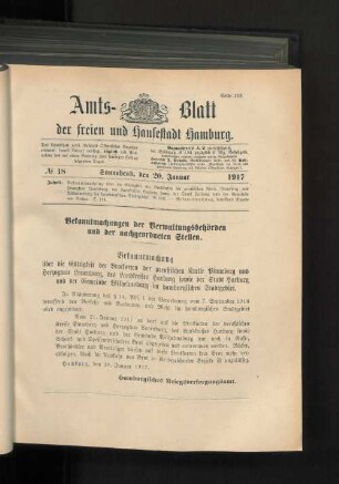 No. 18, 20. Januar 1917