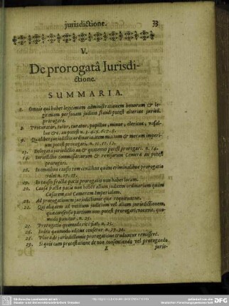 V. De prorogata Jurisdictione