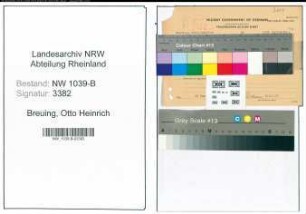 Entnazifizierung Otto Heinrich Breuing , geb. 04.07.1889 (Lehrer)