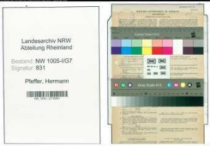 Entnazifizierung Hermann Pfeffer , geb. 11.10.1882 (Postbeamter)
