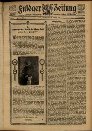 Zweite Ausgabe vom Samstag, den 26. Oktober 1907.