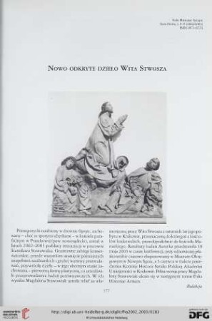 Nowo odkryte dzieło Wita Stwosza