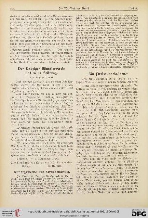 Der Leipziger Künstlerverein und seine Stiftung : ein letztes Wort