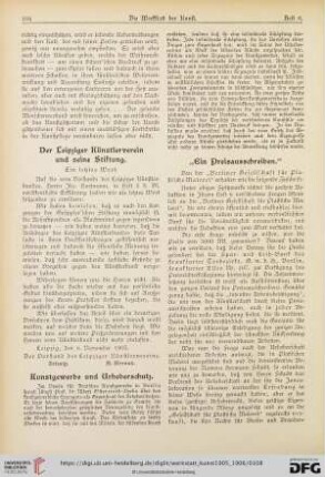 Der Leipziger Künstlerverein und seine Stiftung : ein letztes Wort