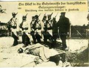 In französischer Gefangenschaft hingerichteter deutscher Soldat