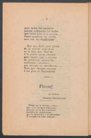 Firme! : Al señor Samuel Maldonado