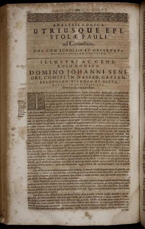 Analysis Logica Utrius Que Epistolae Pauli ad Corinthios
