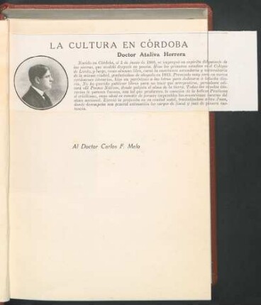 La cultura en Córdoba : Doctor Ataliva Herrera