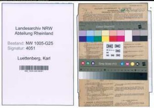 Entnazifizierung Karl Luettenberg , geb. 31.05.1894 (Kaufmann)